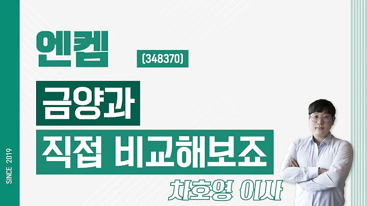 엔켐 (348370) - 금양과 직접 비교해보죠
