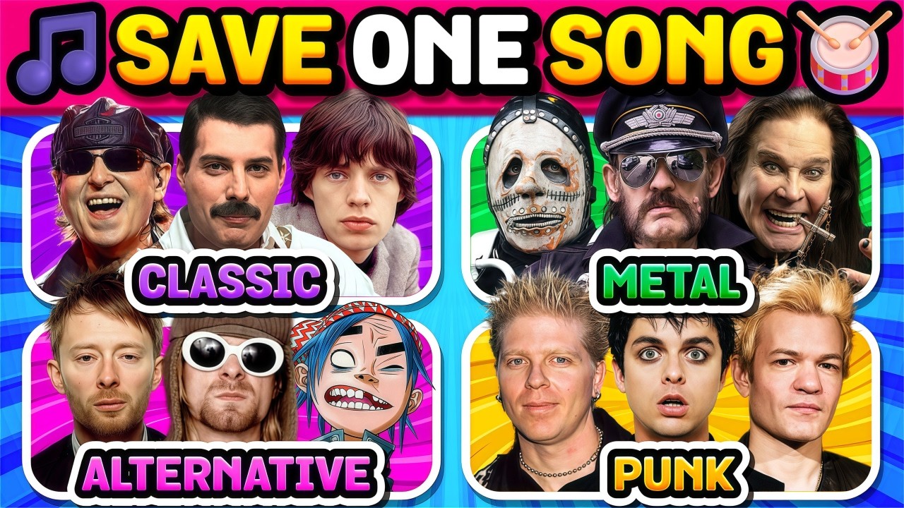 Save One ROCK GENRE Song 🎸🔥 CLASSIC, METAL, ALTERNATIVE, PUNK | Music Quiz 2026