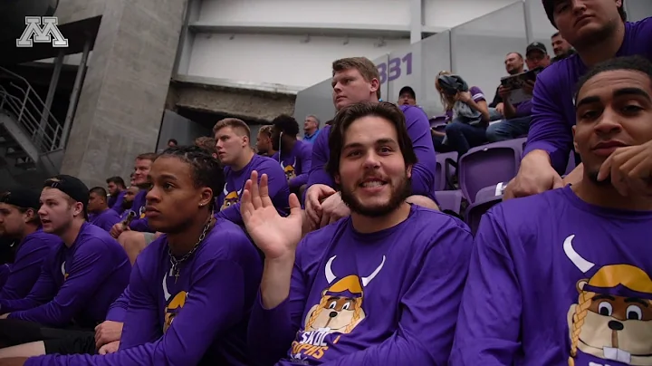 Gopher Football Team at U.S. Bank Stadium for Minnesota Vikings Game