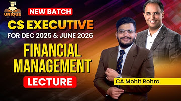 FM LECTURE 1 | CS EXECUTIVE DEC 25/JUNE 26 | DEMO | CA MOHIT ROHRA