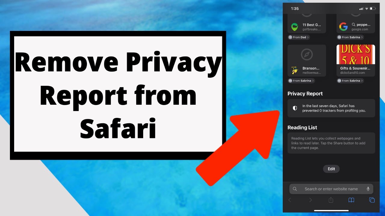 How to Remove Privacy Report From Safari Homepage