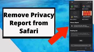 How to Remove Privacy Report From Safari Homepage