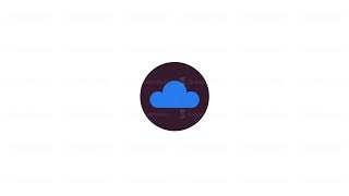 Cloud data storage line 2D icon animation