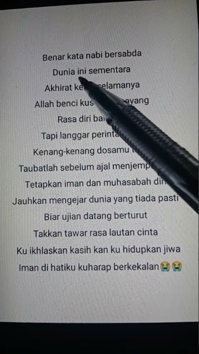 Benar kata Nabi bersabda