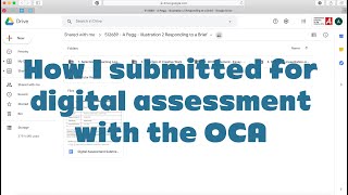 OCA digital assessment submission - Visual communications