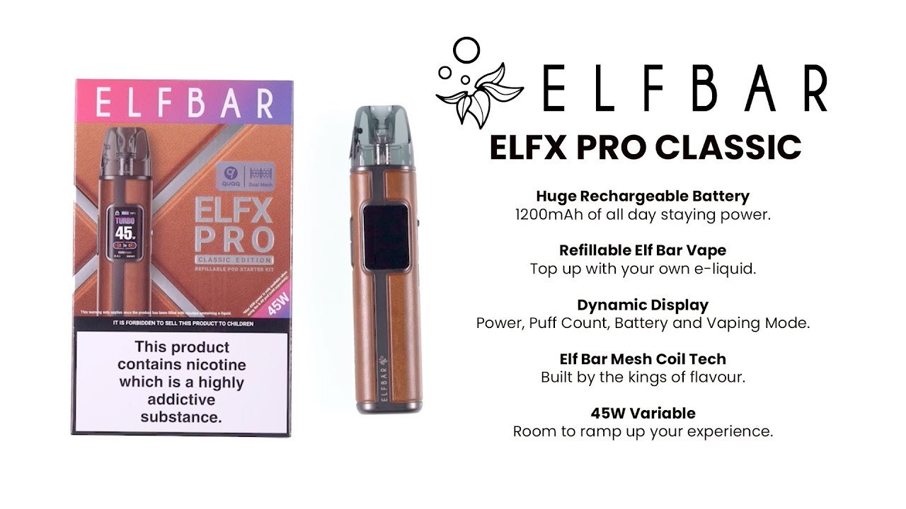 Elf Bar ELFX Pro Classic Edition Pod Kit Unboxing & Setup