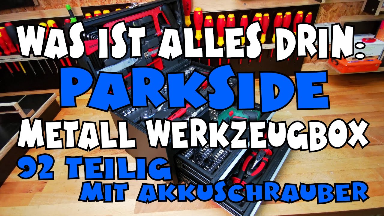 Alles über die: Metall Werkzeugbox PWBM A1 92-teilig von PARKSIDE® - YouTube