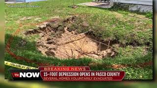 15-foot depression opens up in Pasco County