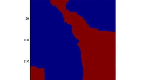 Ising Model 200x200, 0.4K, 300 tsteps