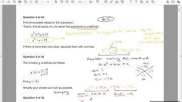 Math 130 Ch  5 Simplifying Rational Expressions: Finding Excluded Domain Values