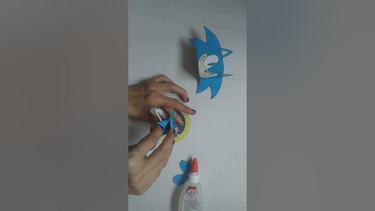 Sonic Paper Toy Articulado - Papelbox