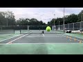 hitting off the slinger tennis ball machine practice session #4 Wimbledon picks 2025