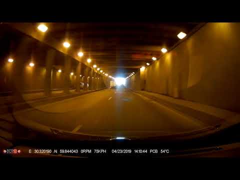 Обзор TrendVision K2S, выезд из туннеля Обзор TrendVision K2S, выезд из туннеля