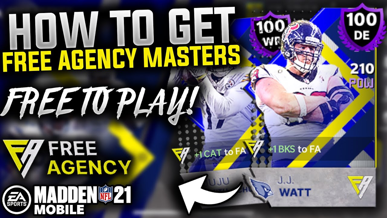 HOW TO GET FREE AGENCY MASTERS! - Madden Mobile 21