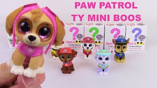 NIB Paw Patrol TY Mini Boos Hand Painted Collectible Chase Police Detective