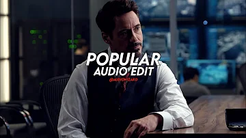 "Popular" || "The Weekend X Playboi Carti" || [ Edit Audio ] || AudioWizard