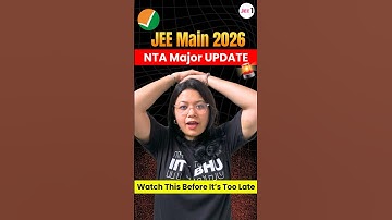 NTA Major Update 🔔| JEE 2026 MUST WATCH 🚨 #jeemains #jeeproblems #jeemain2026 #nta #jee