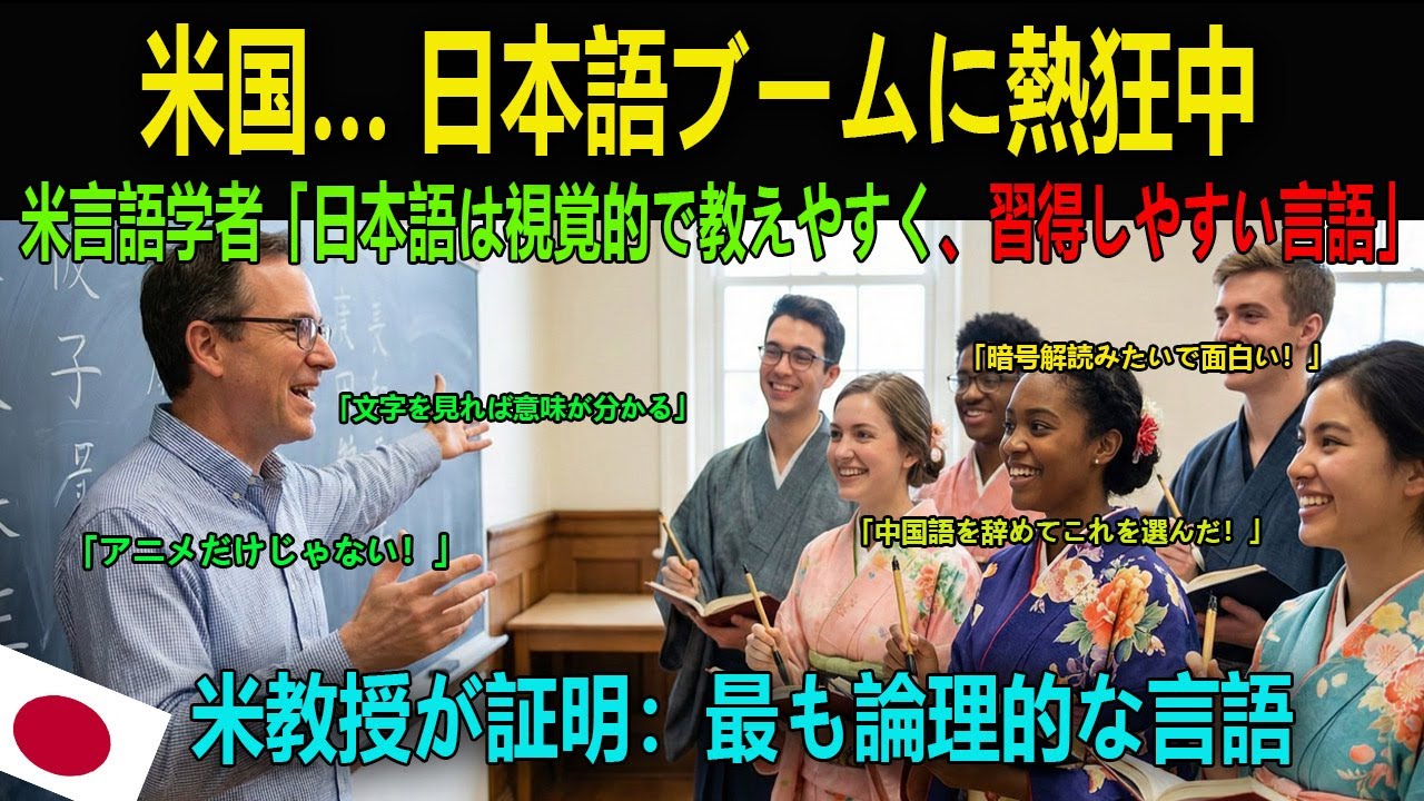 【海外の反応】「世界一難しい言語なのに...」米国の若者が日本語に熱狂する構造的な理由
