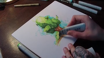 Tree Copic Sketch - Time-lapse by Nico Wiedemann