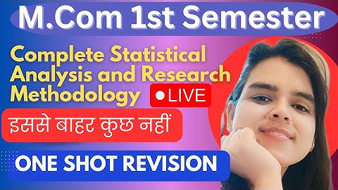 One Shot Revision| Complete Statistical Analysis and Research Methodology#live #semesterexams
