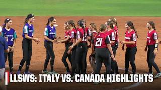 Italy vs. Canada | Little League Softball World Series | Full Game Highlights