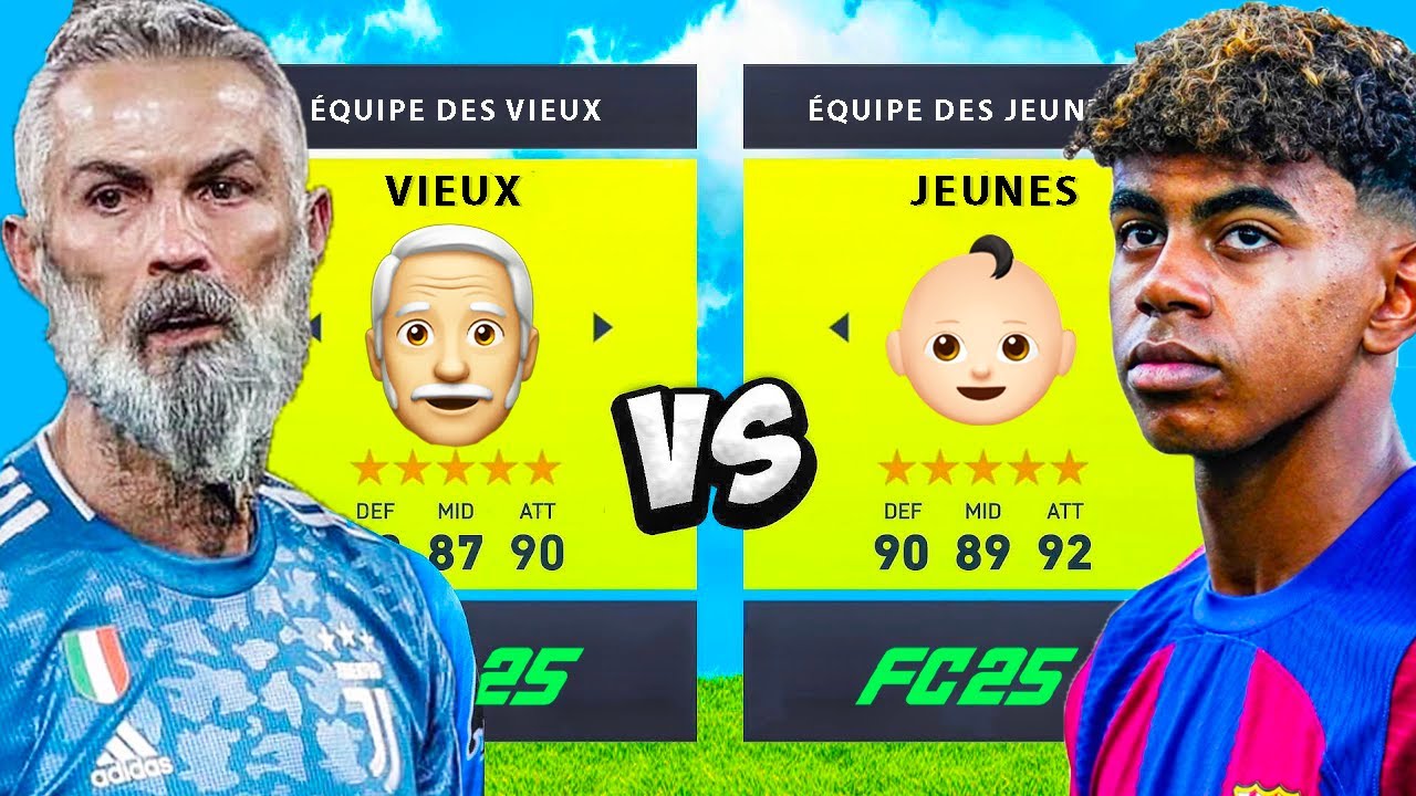 LES PLUS ANCIENS vs. LES PLUS JEUNES... dans FC25 ! 👴🏼👶🏼