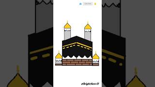 Masha Allah ❤️ Kaaba Drawing in Simple Steps #MashaAllah #IslamicArt #KaabaDrawing #Art #Shorts