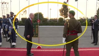 Hurbaşkanı Erdoğana Standa Ilginç Asker Karşılaması