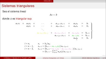 Resolución de sistemas triangulares con Octave | 6/35 | UPV
