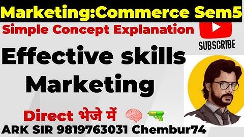 Skills for Effective Marketing  |Commerce SEM5 |TYBCOM Sem5| Imp QUESTION| Principles of Marketing |