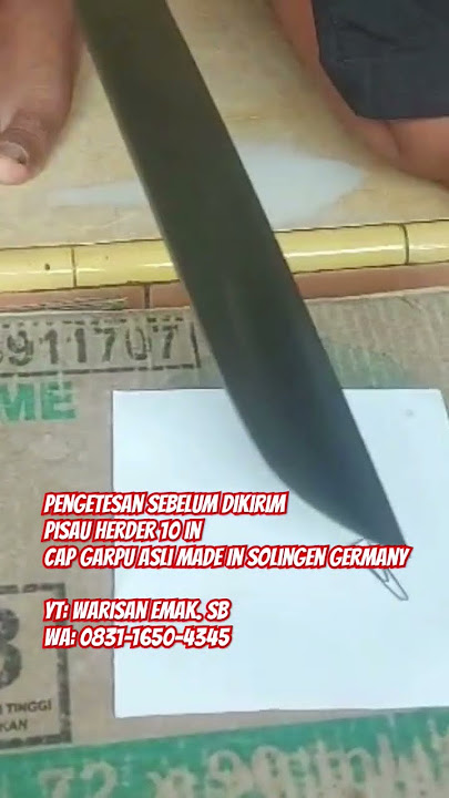 Pengetesan sebelum dikirim, jual Pisau Herder Original Cap Garpu Made In Solingen Germany #shorts