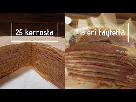 Monikerroksinen CREPE KAKKU (Ei mennyt kuin Strömsössä)