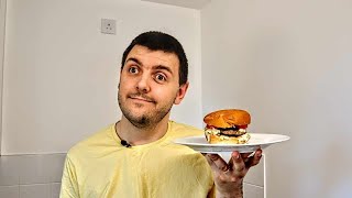 My First Time Cooking and Assembling a Burger Independently