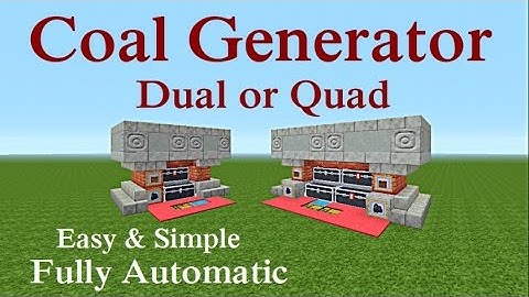 Minecraft tutorial : Dual and Quad Charcoal Generator