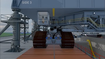 Apollo 15 Part 7: Mobile Launcher Delivery and Setup (A Bender Animation)