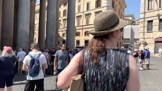 Walking in Rome (Pantheon, Piazza della Rotonda) 23 Jul 2022 [4K HDR]