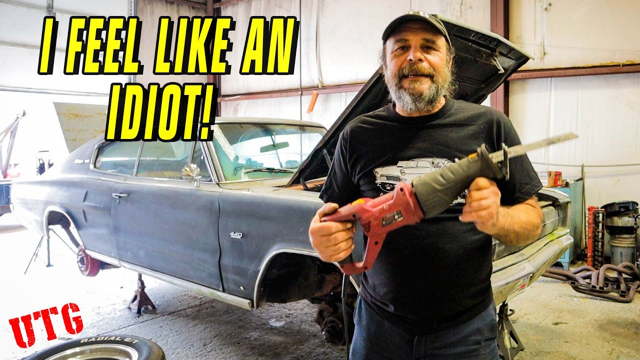 We Tackle The Crunched Quarter Panel And Bent Frame Rail On Our Charger With A Sawzall And A
