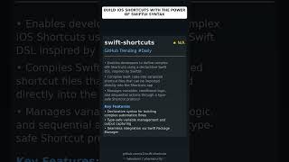 GitHub Trending Repositories: a2/swift-shortcuts 🇬🇧