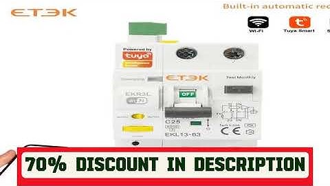A must-have product! ETEK TUYA WiFi Smart RCBO With Auto Reclosing Function 230V 30mA Remote Contr