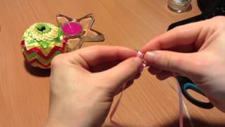 Косичка из атласной ленты