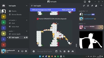 Bad Apple Animated on Discord Emojis