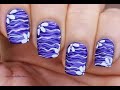 MATTE PURPLE NAILS With White FLOWER NAIL ART Using Striping Brush - Manicure For Beginners