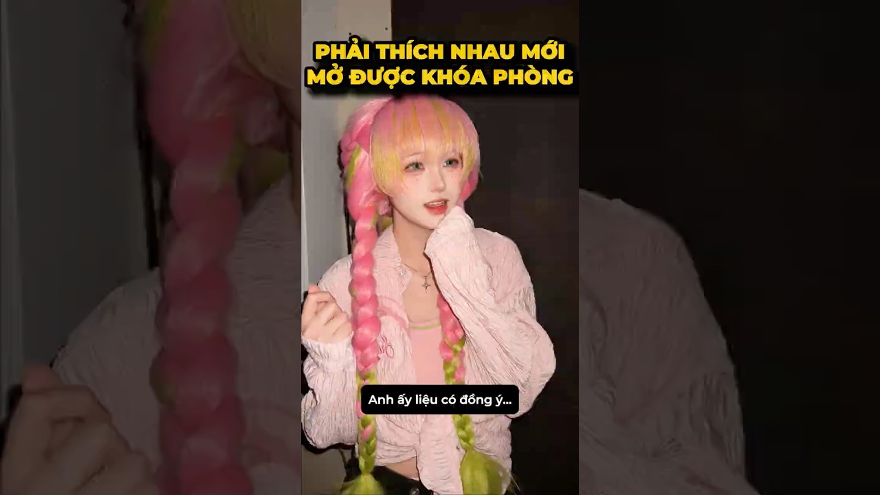 "Muốn thoát khỏi phòng thì phải thích nhau"😂- Mitsuri x Obanai#cosplay #shorts #minnacosplay