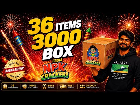 🔥சிவகாசி ₹3000 காம்போ பேக்📦36 அசத்தலான பட்டாசுகள்| NPK CRACKERS💥#npkcrackers #diwali2026 #combopack