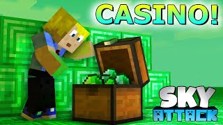 Build a Minecraft Casino with Redstone! Everyone Gets Rich! - Minecraft SKY ATTACK #53