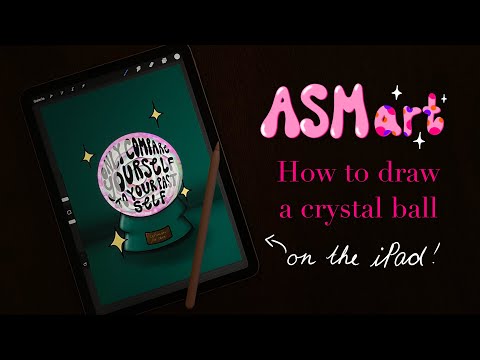ASMR iPad Drawing – Crystal ball 🔮 in Procreate | ASMart Vol. 1 💖