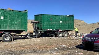 Waste Management Peterbilt 567 roll off truck at the the Tehatchapi landfill