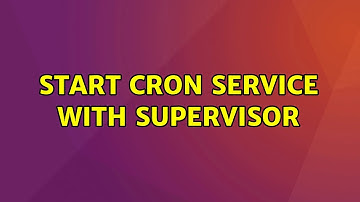 Ubuntu: start cron service with supervisor