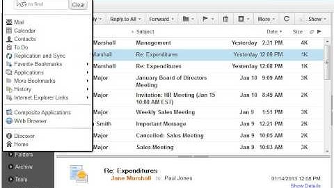 IBM Notes 9 Social Edition Open the Discover Page
