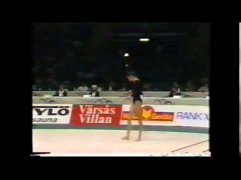 Irina DELEANU ROM Rope 1990 Gothenburg Europeans TC